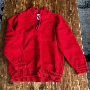 Red Half-Zip Sweater